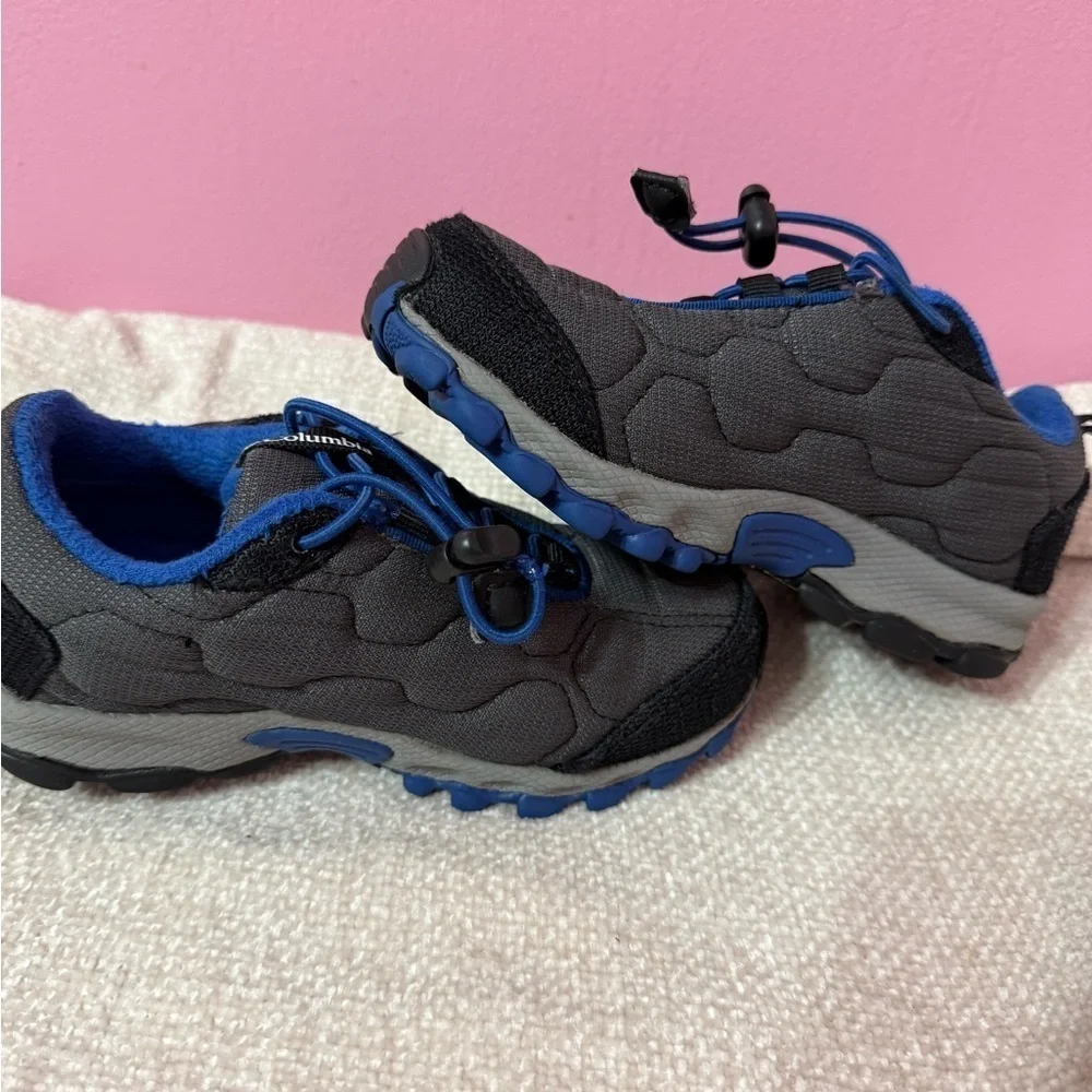 Columbia Vibrant Blue Fleece children's shoe size 10 grey blue